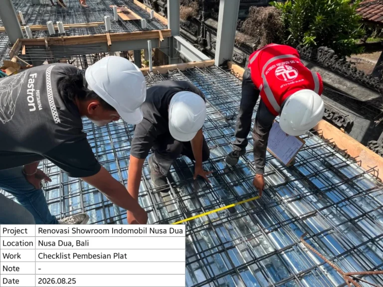 Pengawasan Proyek Indomobil Nusa Dua, Bali — dokumentasi lapangan 1